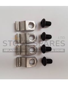 Glass Clips and Screws For The Morso Squirrel (1410/1430/1440)