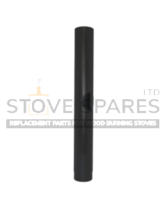5" Matt black Vitreous Stove Pipe With Door - 1000mm