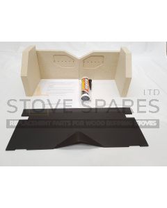 Replacement  Fire Brick and Baffle/Throat Plate For Charnwood Island 2