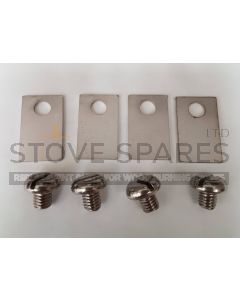 Franco Belge Monaco Glass Clips Inc Screws (Set of 4) - 259015