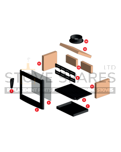 ACR Birchdale Stove Glass - 03.26386.000