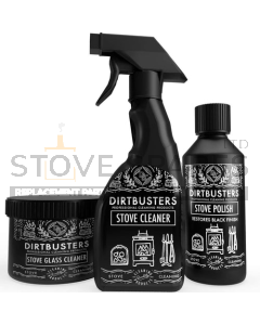 Dirtbusters Stove Polish, Stove Glass Cleaner & Stove Cleaner Spray Care Kit