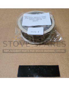 25mm Wide Easy Release End Seal Tape For Stove Rope - 10M - Black