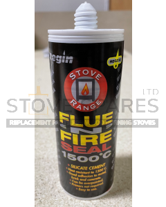 Flue 'n’ Fire Seal 1500˚C Silicate Cement - Black 150ml 