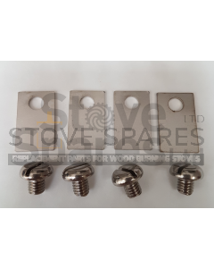 Franco Belge Belfort Glass Clips Inc Screws (Set of 4) - 259015