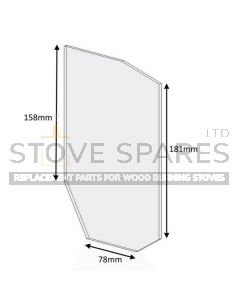 Hunter Herald 4 Stove Glass (New Double Doors) - HH04073