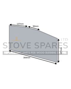 Hunter Herald 6 Stove Glass (Single Door) -  HH06069