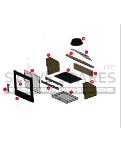ACR Malvern 2 Stove Glass - M5540-312