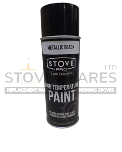 Stove Pro™ High Temperature Stove Paint (Metallic Black) - 400ML (Suitable For Clearview)