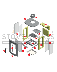ACR NEO 3 Outer Side Stove Glass - N41045003