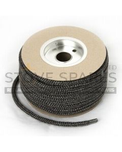 9mm Soft Black Stove Rope - 25M Reel