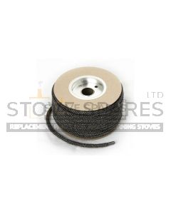 13mm Soft Black Stove Rope - 25M 