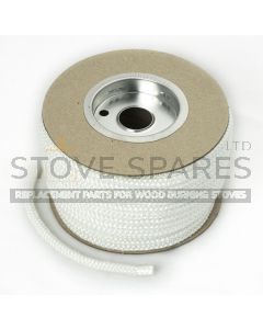 6mm Soft White Stove Rope - 25M reel