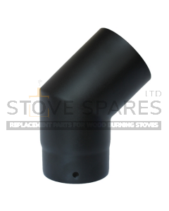 6" Matt black Vitreous 45 Degree Elbow