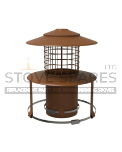 6" (125mm) Terracotta Pot Hanger with Rain Cap Mesh