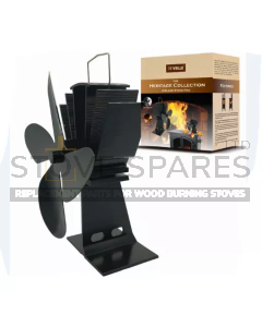 For use on freestanding wood stoves
- Distributes hear throughout the room
- Cordless ready to use
- Silent
- Costs nothing to operate as it uses only the heat from the stove
- Starts automatically and adjusts its speed with the surface temperature
